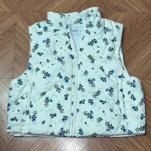 Love Fire puffer cropped vest